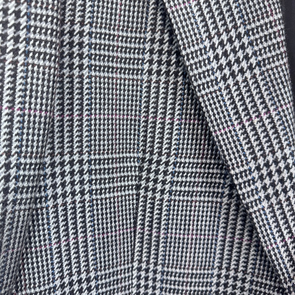 Burberrys Blazer Men 44L Grey Glen Plaid Sport Coat Vintage Dark Academia Luxury - Picture 15 of 16